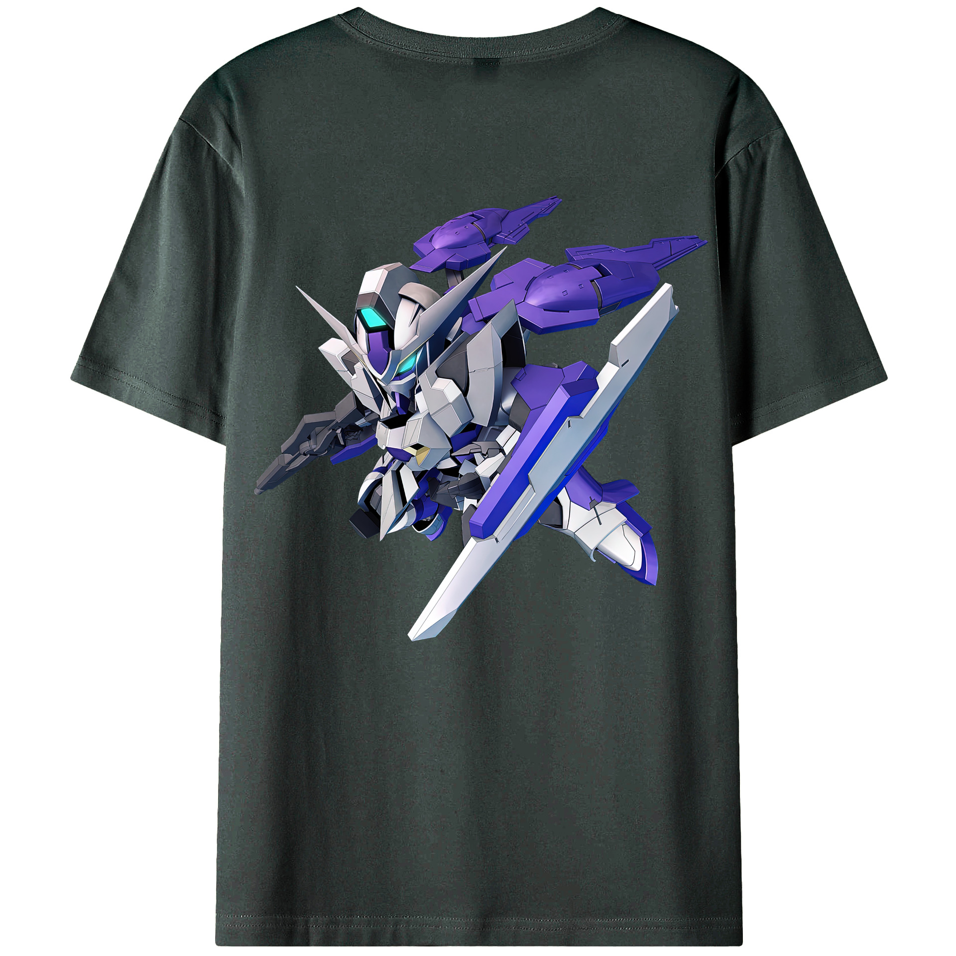 （画像用） 機動戦士ガンダム Mobile Suit Gundam 綿100％ メンズ半袖Tシャツ（バックプリント） 通気性